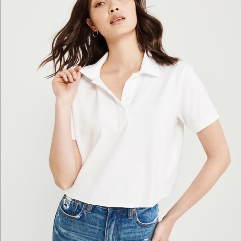 Abercrombie Cropped Collared Tee